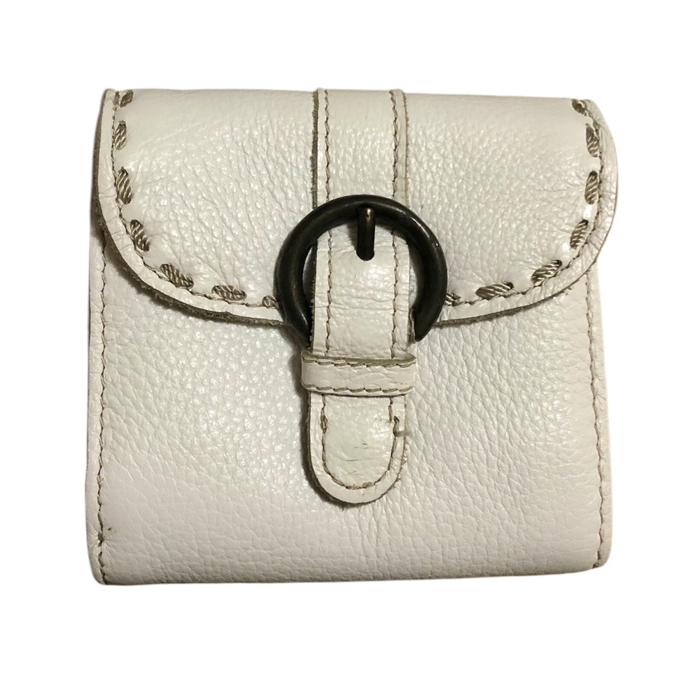 Gap Jeans, White genuine leather wallet with detachable change purse